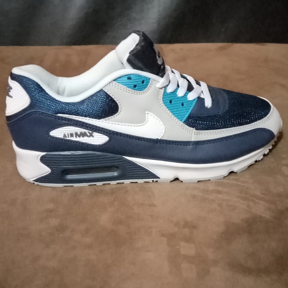 Nike Air Max 90s navy blue and white - Picture 4 of 5